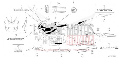 MARQUE/RAYURE CBR1000SPR de 2024